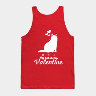 My cat is My Valentine, Valentine's Day Tank Top